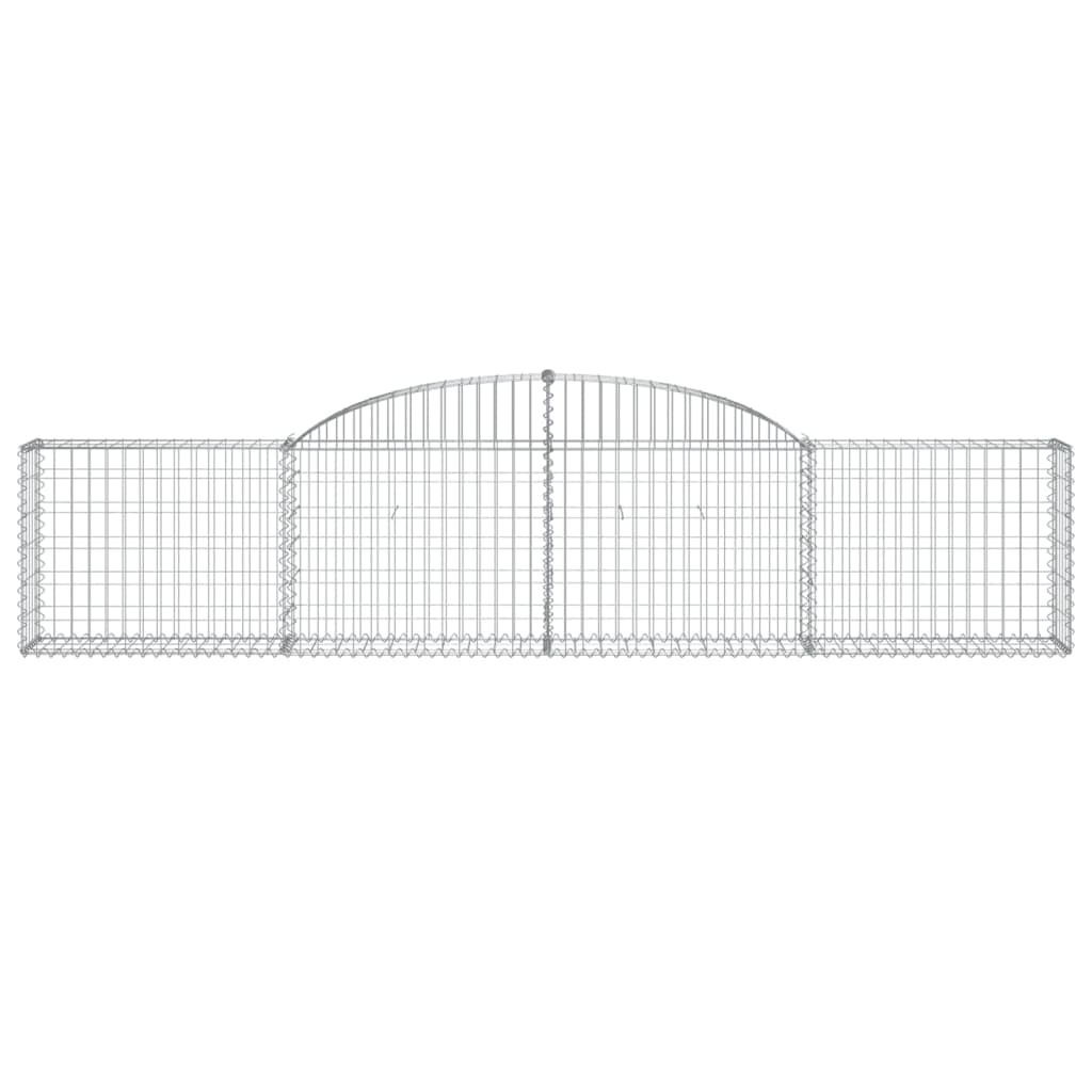 Cestas De Gaviones 6 Uds Forma De Arco Hierro 300x30x60/80 Cm_3