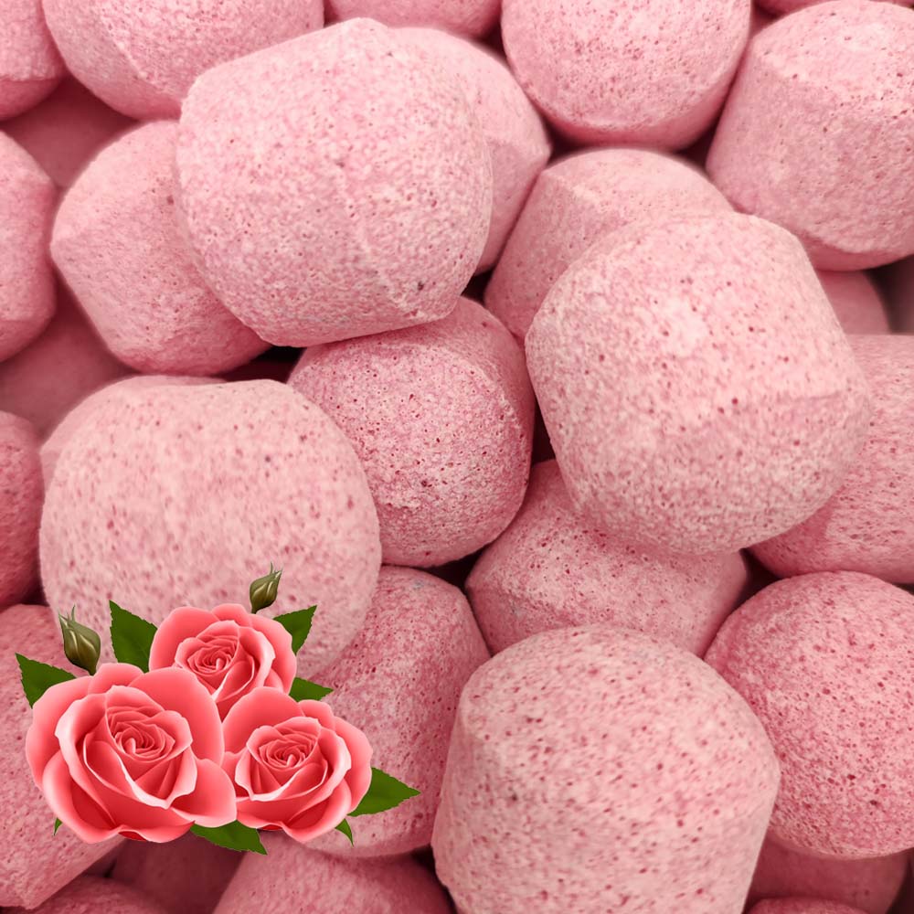 Pack 12 Bombitas Efervescentes. Alivian Pies Cansados, Refrescan E Hidratan - Pedicuras Y Manicuras - Aroma Rosas_3