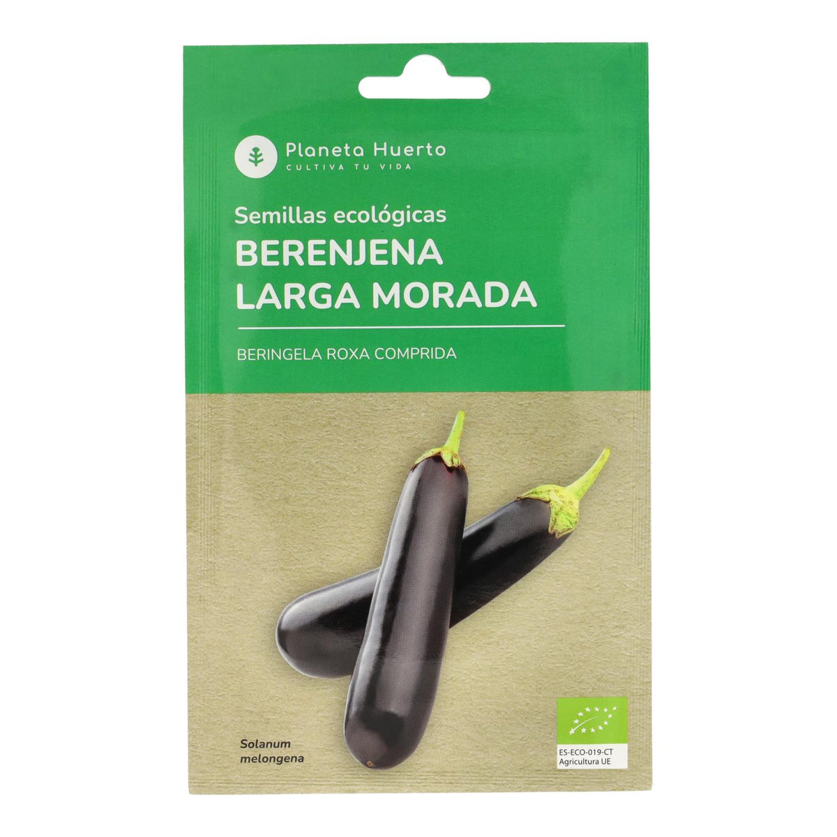 Semillas de Berenjena larga morada ecológicas Planeta Huerto