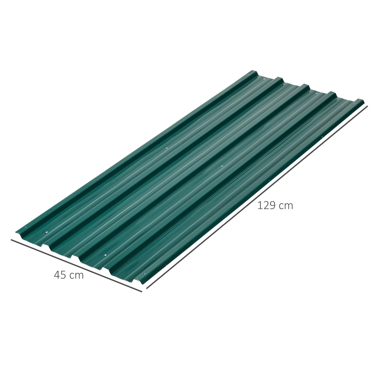 Paneles Acero Galvanizado Outsunny Acero Galvanizado Verde 129x45 Cm_2