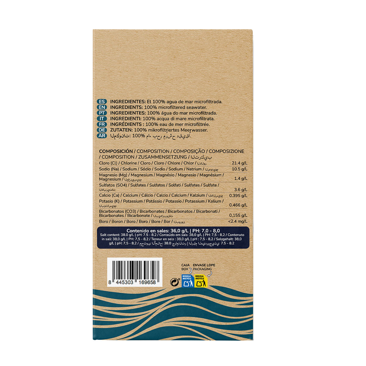 Agua De Mar Hipertónica Planeta Huerto 5 L