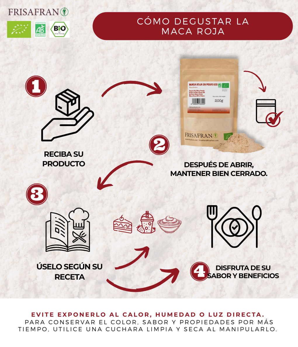 Maca Roja En Polvo Ecológica | Calidad | Frisafran 500 G_2
