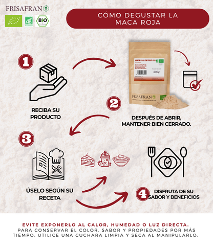 Maca Roja En Polvo Ecológica | Calidad | Frisafran 500 G_2
