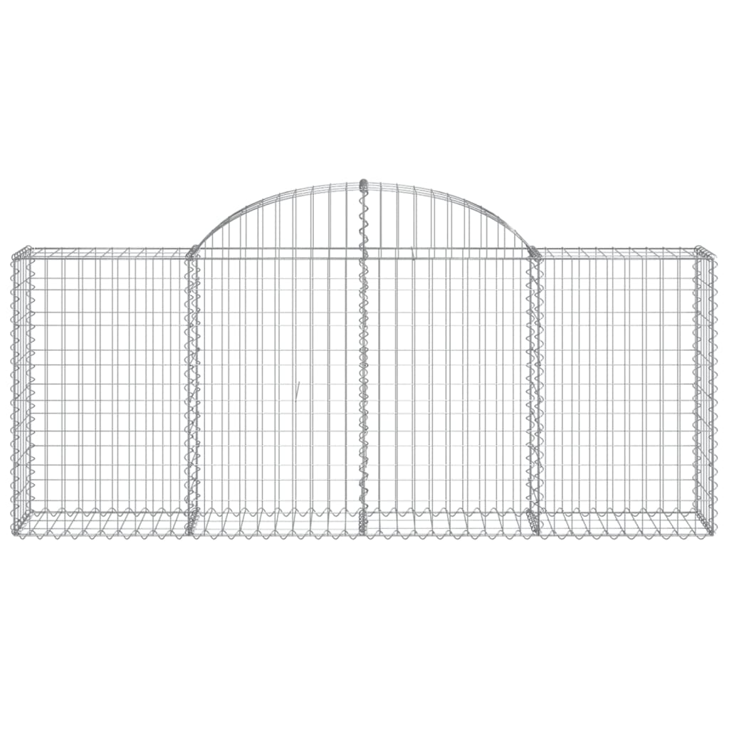 Cestas De Gaviones 11 Uds Forma De Arco Hierro 200x30x80/100 Cm_3