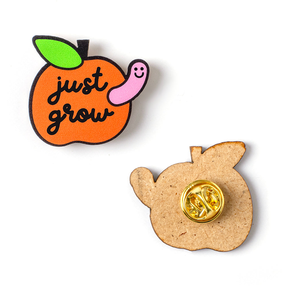 Pin Just Grow - Accesorio Moderno y Original para Chaquetas, Mochilas y Bolsos - Nature Vibes_1