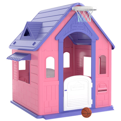 Casita Infantil Aiyaplay Pp Rosa Y Morado 132x118x124 Cm 345-032v00pk_0