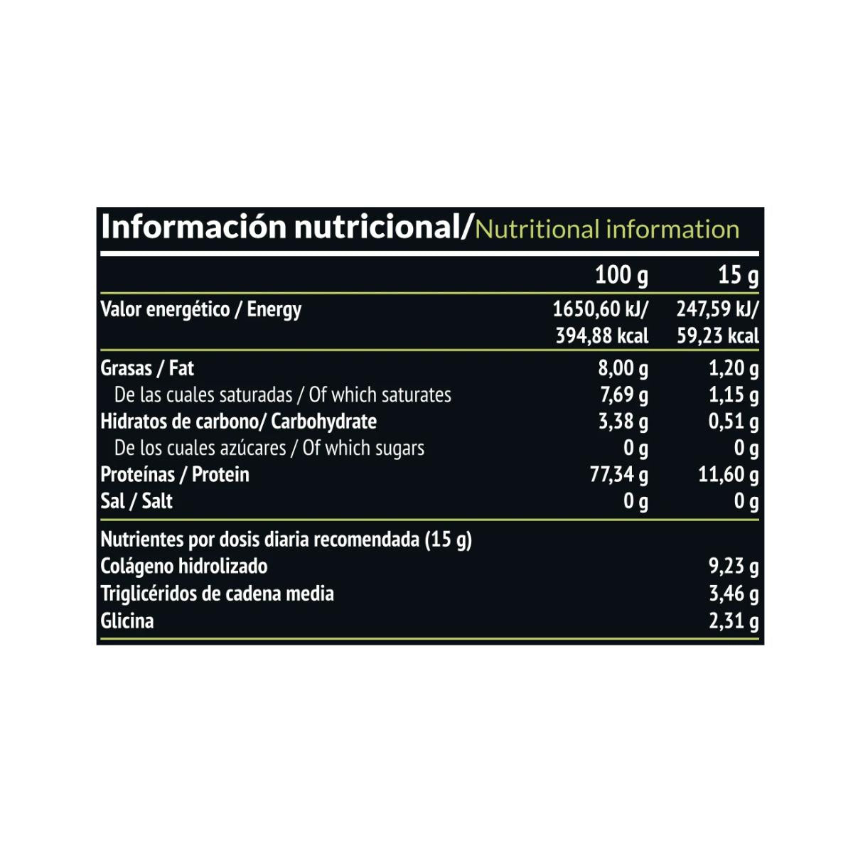 Elixir: Colágeno + Aceite TCM, 450 g Paleobull Elixir Cacao 450 g