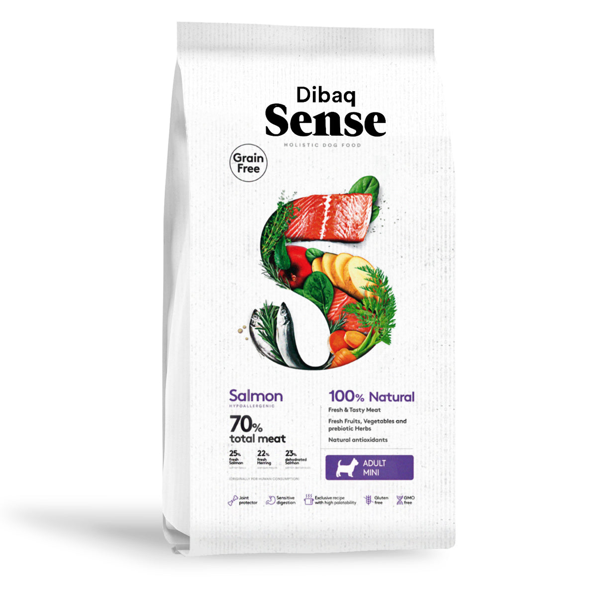 Dibaq Sense Grain Free Salmón Mini 2 Kg_0