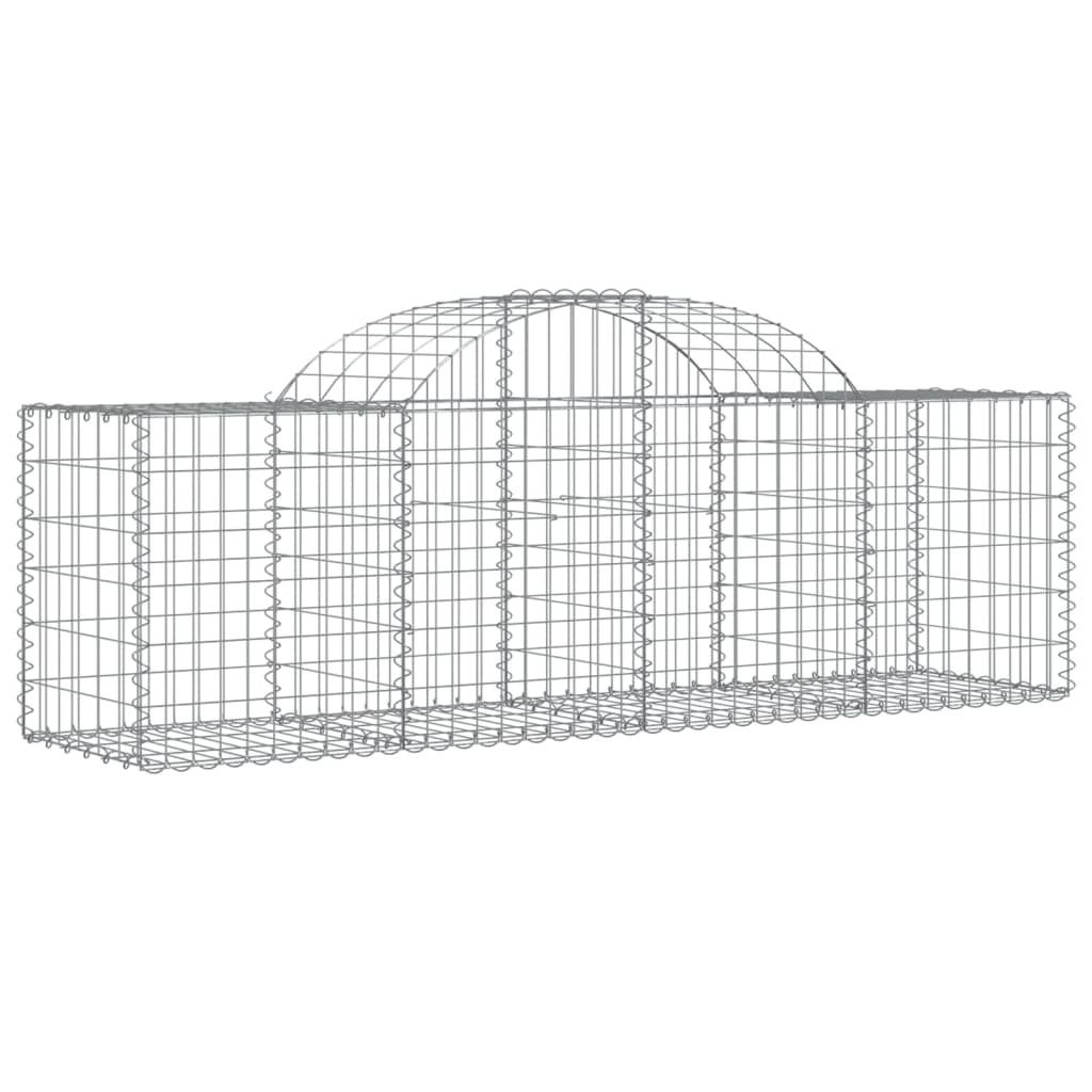 Cestas De Gaviones 8 Uds Forma De Arco Hierro 200x50x60/80 Cm_2
