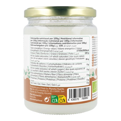 Pack 2x Aceite de coco Planeta Huerto 430 ml