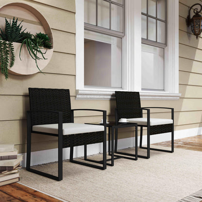 Conjunto De Jardín Outsunny Acero, Pe Crema 58x55x76 Cm_4