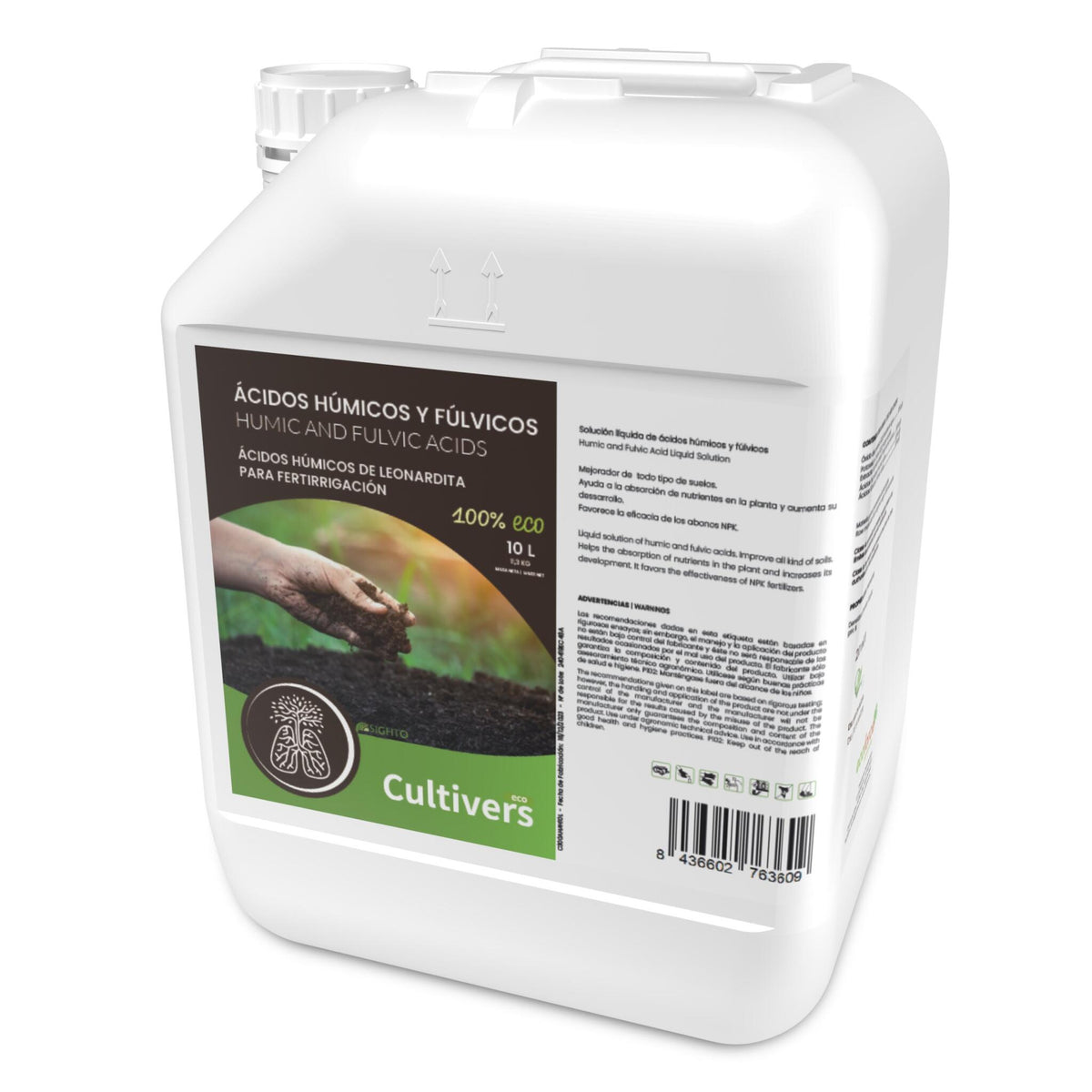 Cultivers Abono De Ácidos Húmicos Y Fúlvicos 10l. Fertilizante De Leonardita. Potencia La Fertilidad Del Suelo…_0