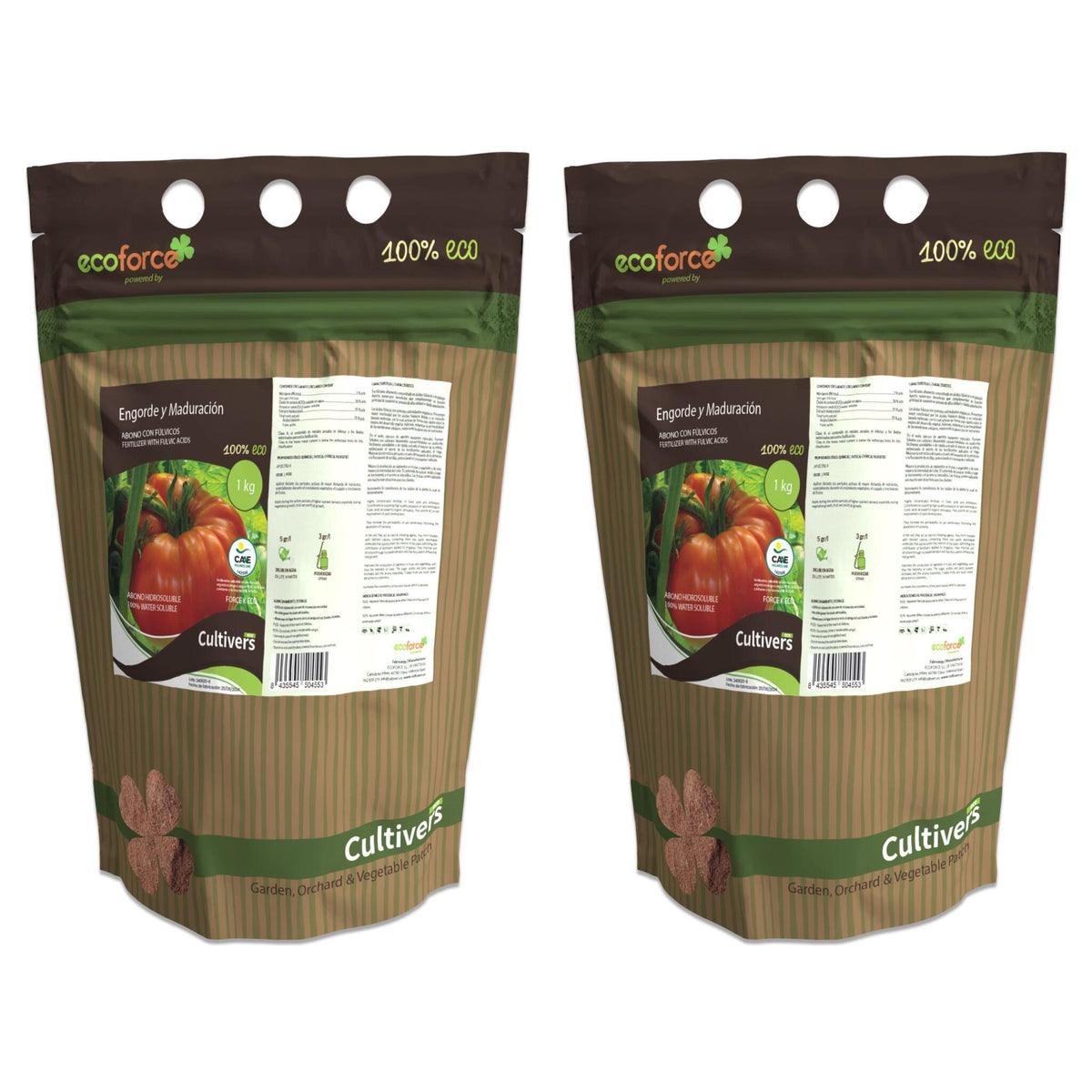 Cultivers Abono Engorde Y Maduración Ecológico 2x1 Kg. Fertilizante Potasio Quelatado Con Ph Neutro Para El Aumento…_0