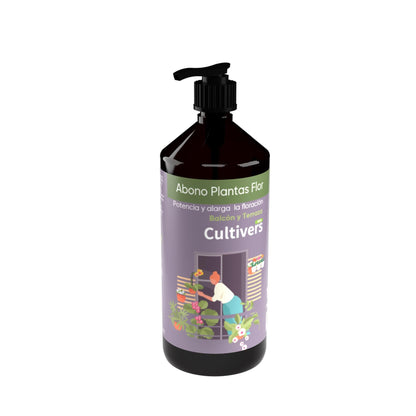 Cultivers Abono Orgánico Plantas De Terraza Y Balcón 1 L. Fertilizante Plantas Con Flor, Potencia Y Alarga La…_0
