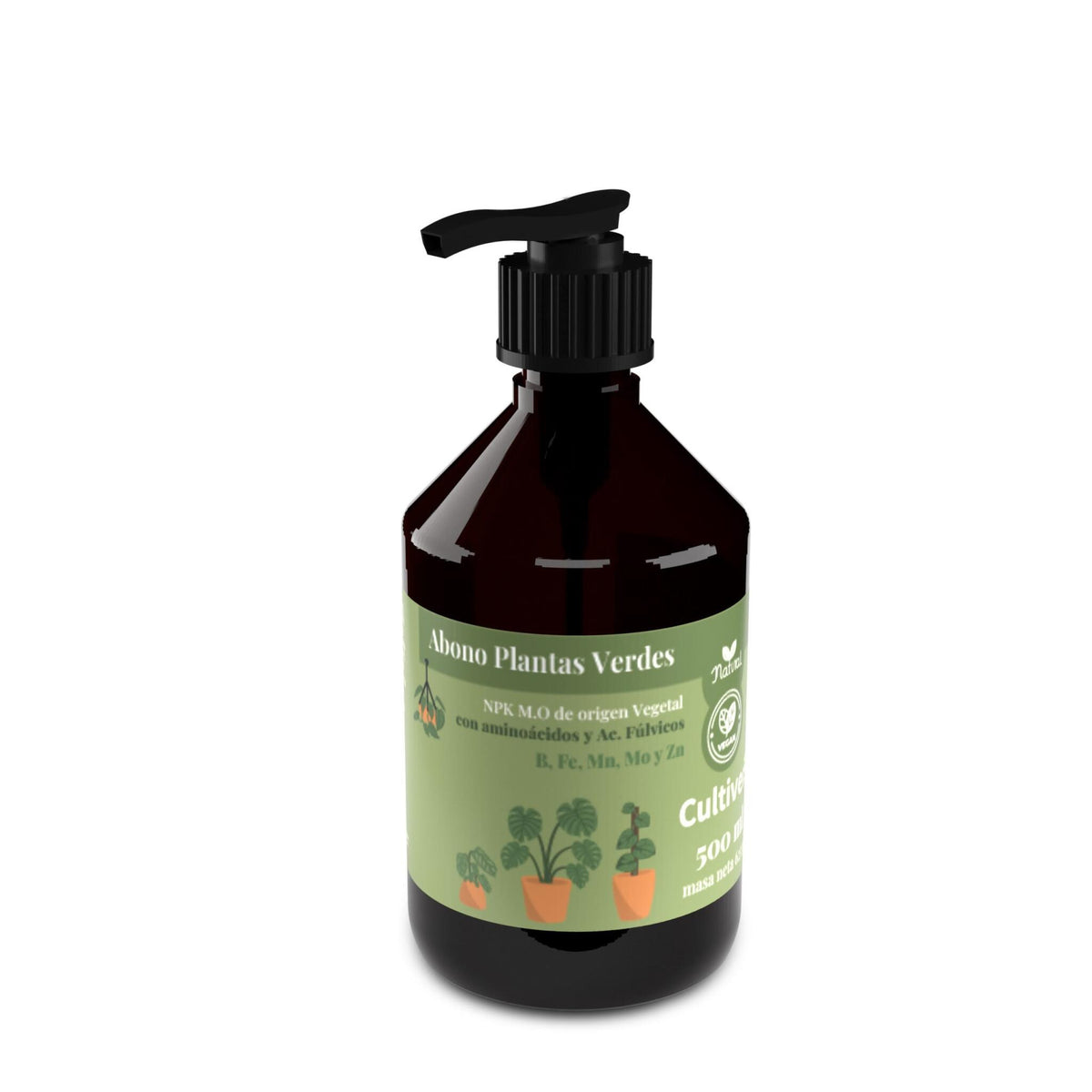 Cultivers Abono Plantas Verdes Líquido 500 Ml Para Interior Y Exterior Npk 3-4-4 Con Aminoácidos Y Ácidos Fúlvicos |…_0