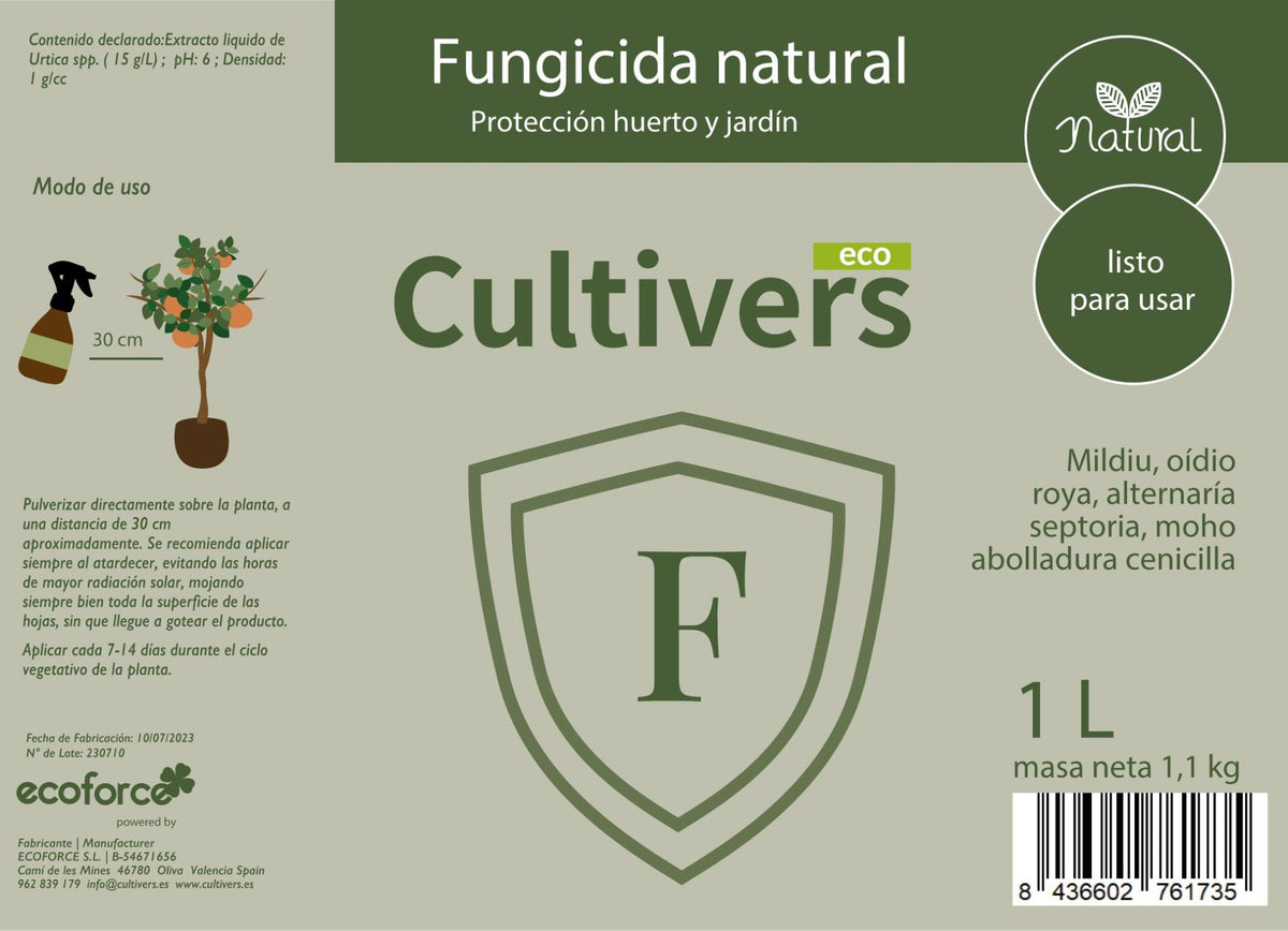 Cultivers Fungicida Ecológico 500 Ml Para Plantas De Exterior E Interior. Preventivo Y Curativo. Eliminación De…_1
