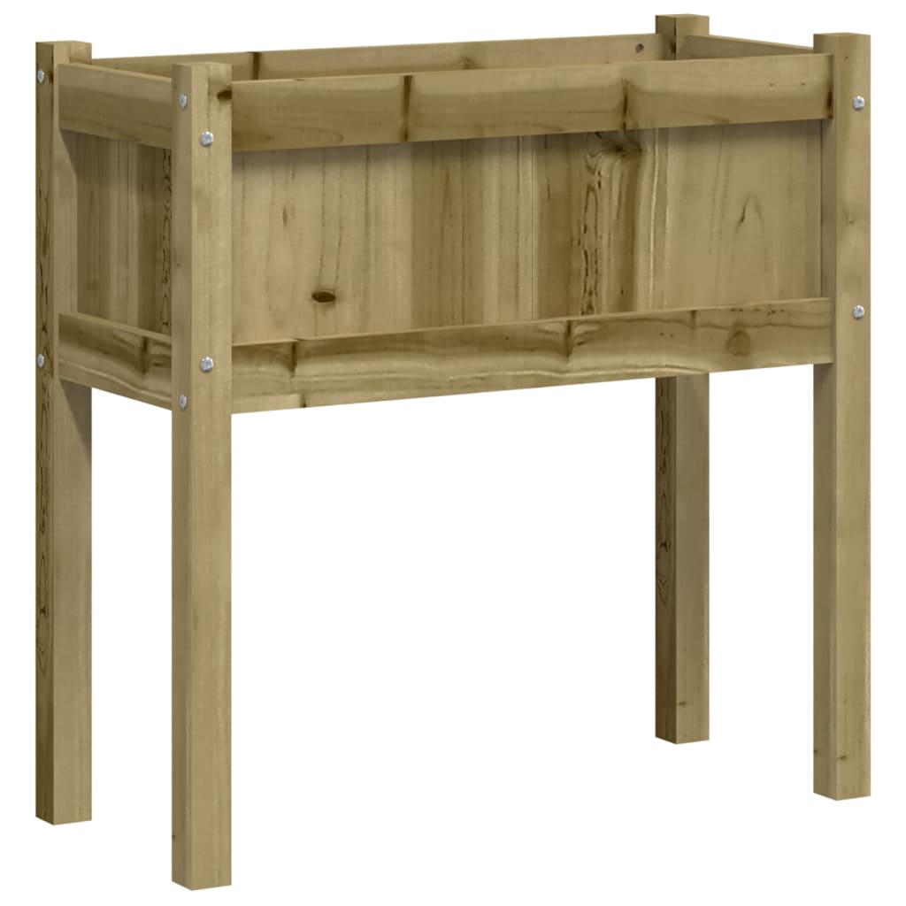 Jardinera Con Patas Madera De Pino Impregnada 70x31x70 Cm_0