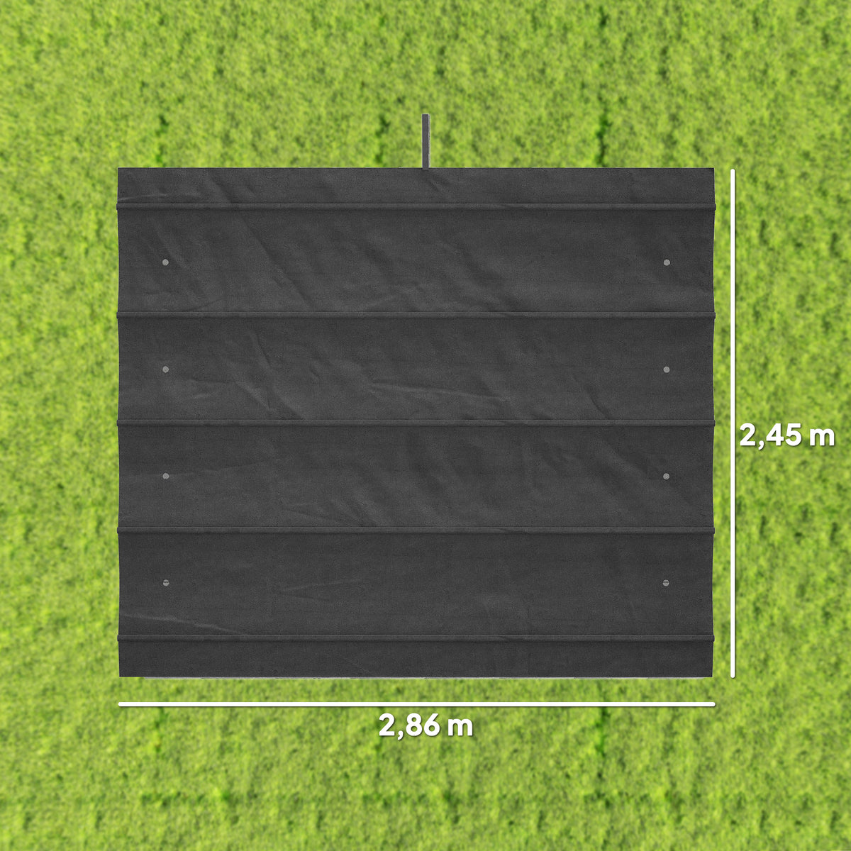 Techo De Pérgola Outsunny Poliéster Gris Oscuro 286x245 Cm_2