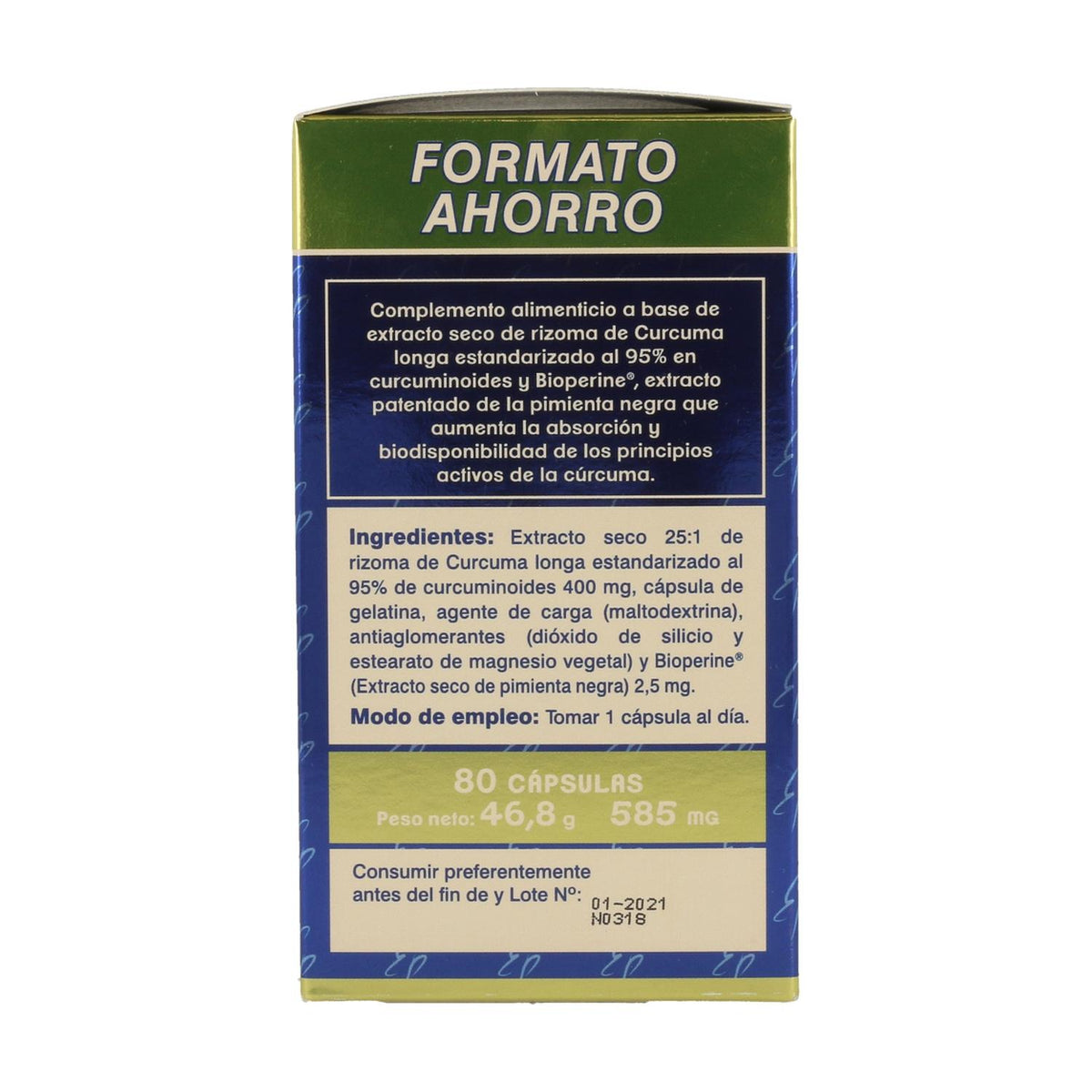 Pack 2x Estado Puro Cúrcuma Tongil Formato Ahorro 80 Cápsulas