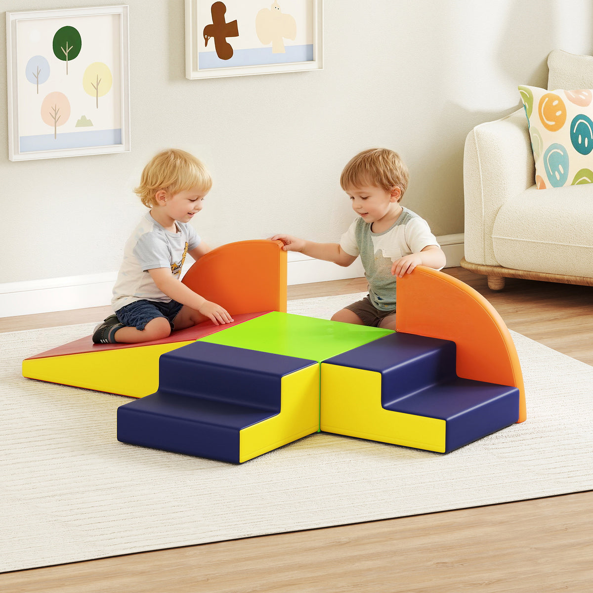 Bloques De Espuma Aiyaplay Cuero Sintético Multicolor 60x40x20 Cm 3d0-032v00mx_1
