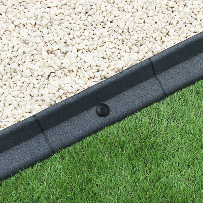 Bordes De Césped Gris Flexibles Jardín Bordes De Césped Paquete De 4 X 1.2m_0