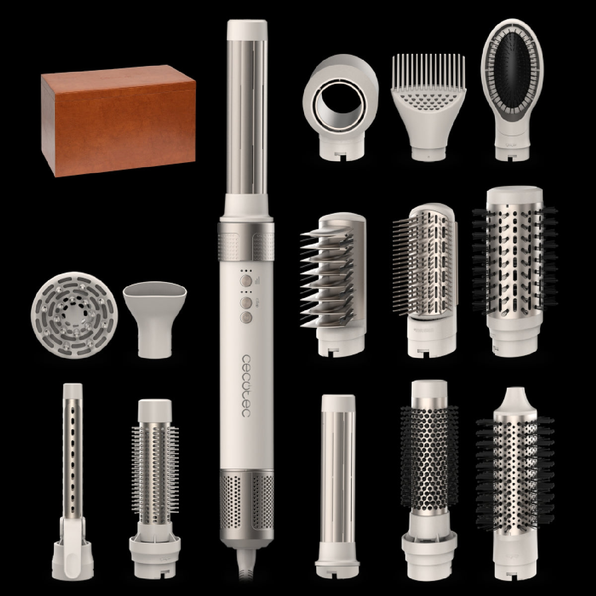 Cecotec Cepillo De Aire Ceramiccare 14in1 Airglam Champagne_0