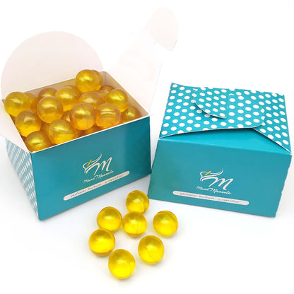 Pack 40 Perlas De Baño Aromatizada En Forma De Bola - Con Aceite De Soja - Hidratante Y Aromática - Aroma Madreselva_0