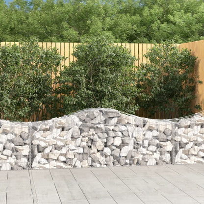 Cestas De Gaviones 11 Uds Forma De Arco Hierro 200x50x60/80 Cm_1