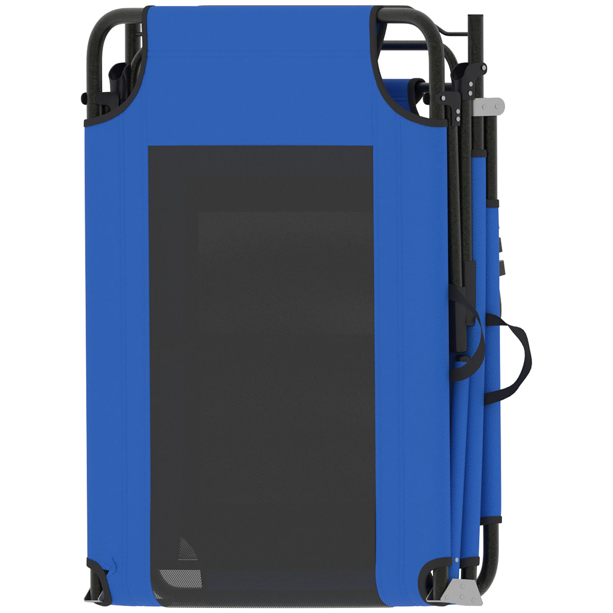 Tumbona Outsunny Acero, Textilene Azul 175x58x68 Cm_4