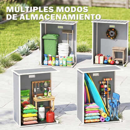 Caseta De Jardín Outsunny Pp, Aleación De Aluminio Gris 151x92x193 Cm 845-954v00gy_3