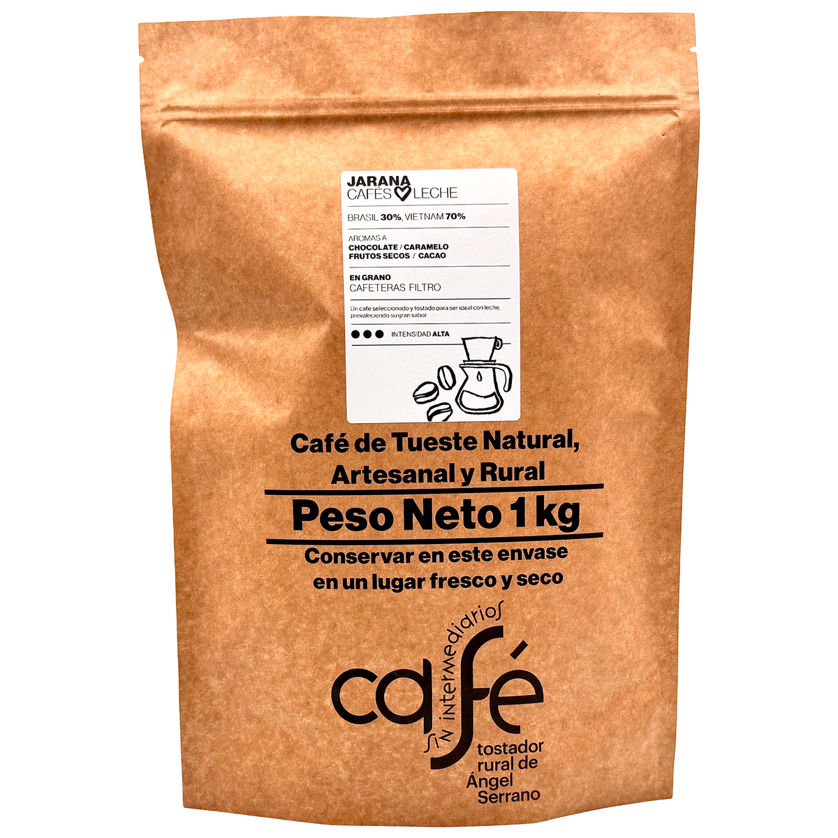 Cafe Sin Intermediarios Café Vietnam Jarana En Grano Para Filtro 1 Kg_0