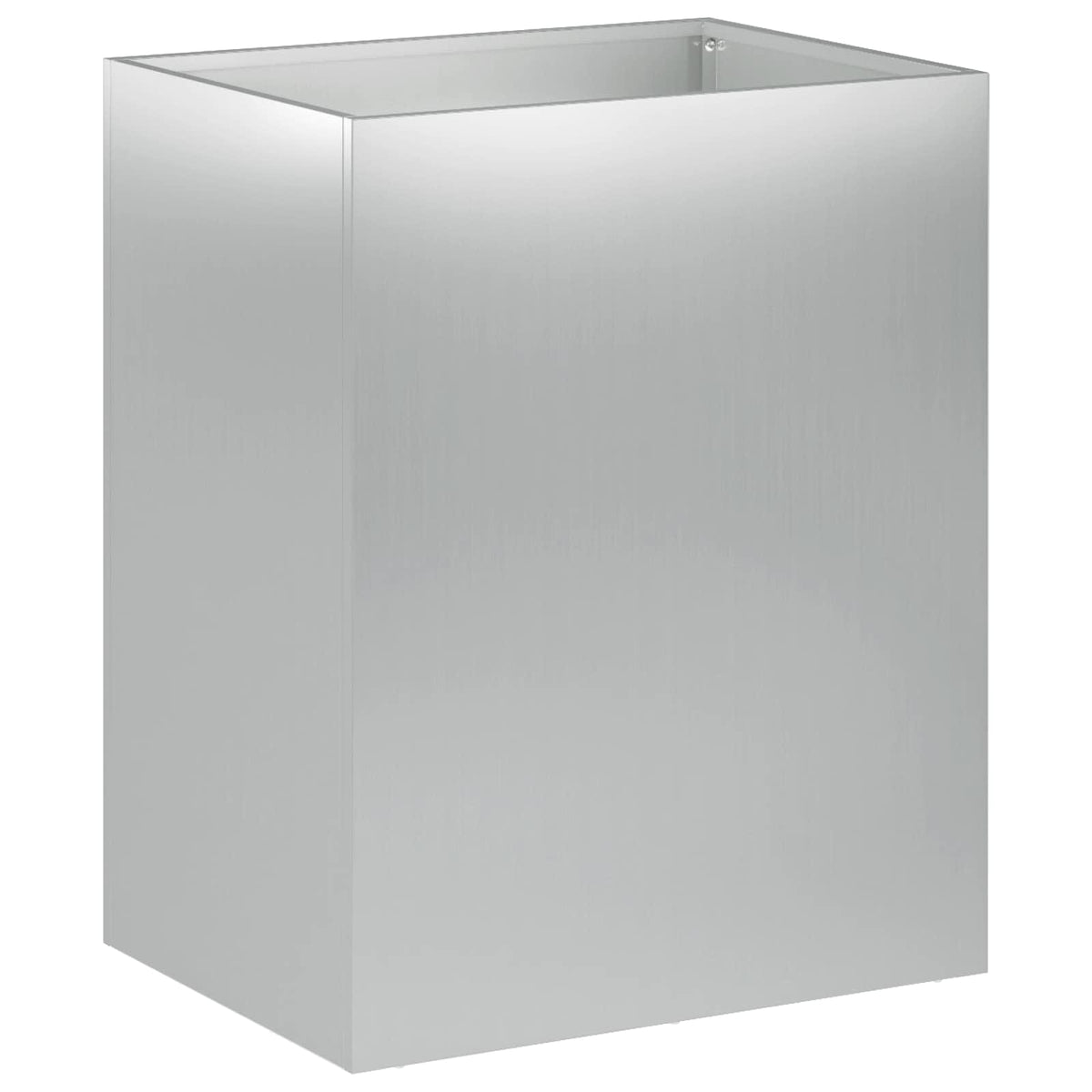 Macetero De Jardín Plateado 40 X 30 X 50 Cm Acero Galvanizado_0