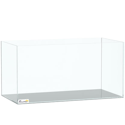 Acuario De Cristal Pawhut Vidrio Templado Transparente 60x30x30 Cm_0