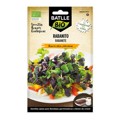 Semillas de Rabanito Sango ecológicas para germinados Batlle