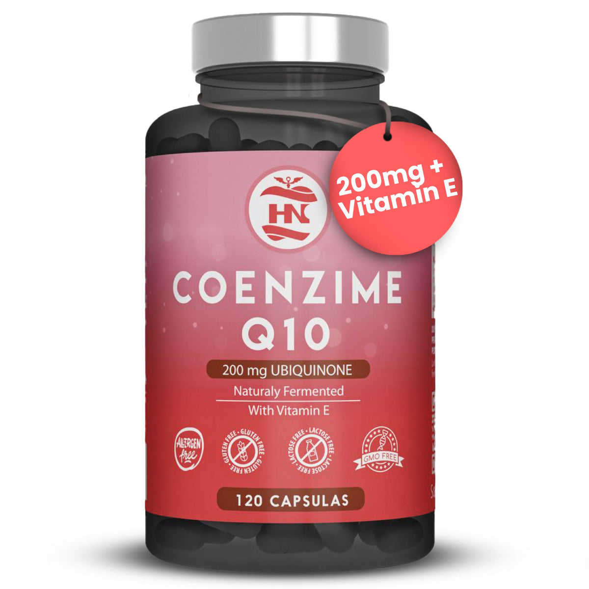 Coenzima Q10 200mg - 120 Caps - Mejora La Energía, Salud Cardiovascular Y Aumenta La Función Muscular_0