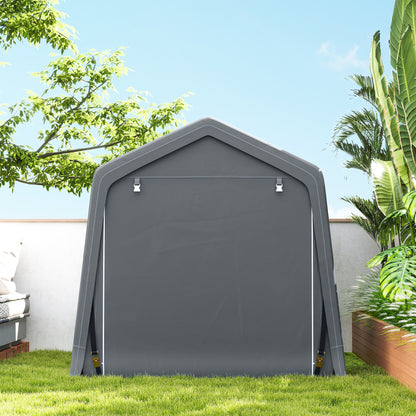 Outsunny Carpa De Jardín Para Herramientas 2,4x2x2 M Gris_3