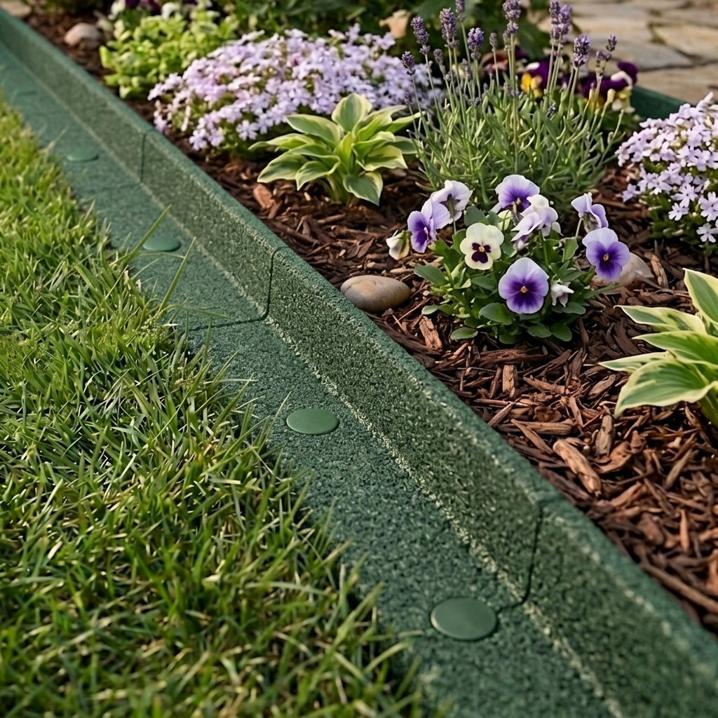 Bordura Flexible Para Jardín 43.2m Con Mazo – Verde_3