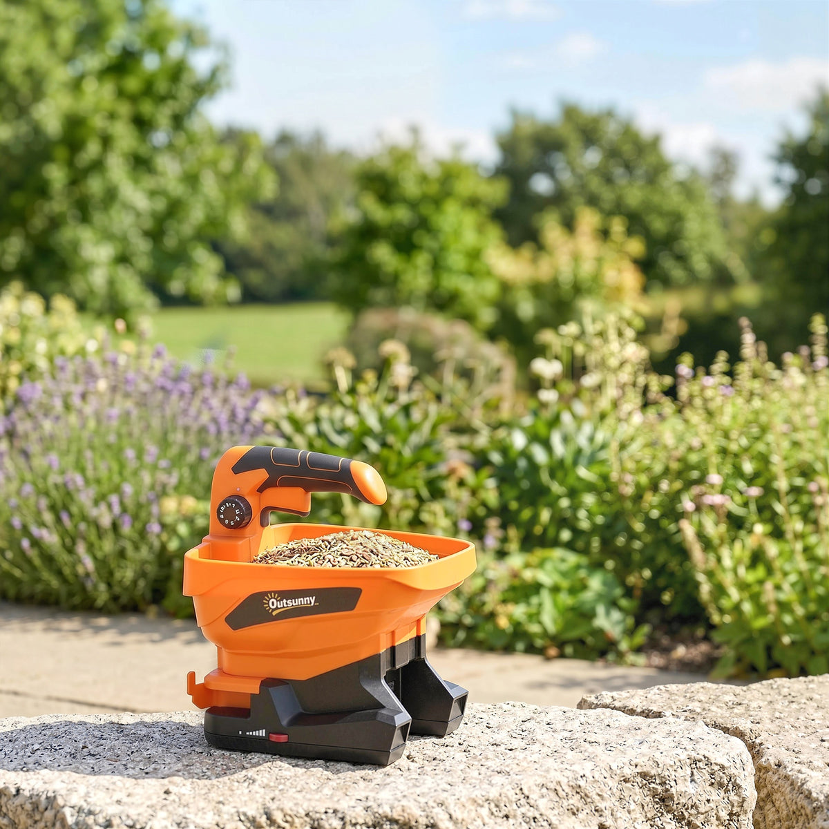 Esparcidor De Compost Outsunny Pp, Nailon Naranja 26x22x27.5 Cm_1