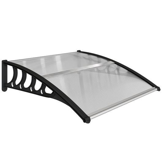 Outsunny Marquesina Para Puertas Y Ventanas 103x96,5 Cm Con Regleta De Aluminio_0
