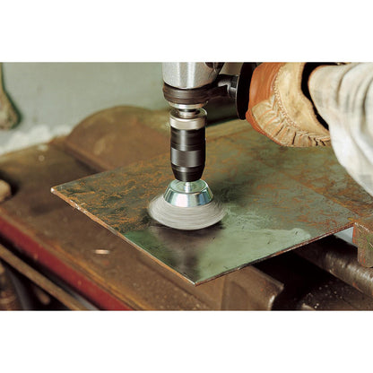 Cepillo metálico de copa para taladro vástago hexagonal 1/ 4" (6,35 mm) Ø 75 mm