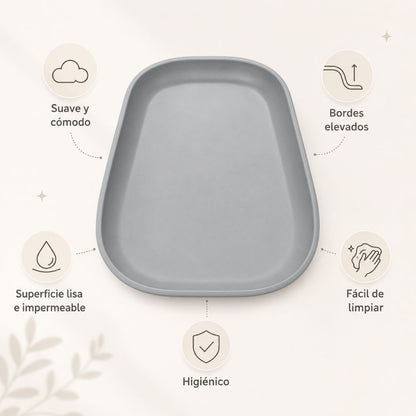 Cambiador Bebé De Espuma Pu Suave Y Lavable, Cambiador Para Pañales Con Bordes Elevados Bathby_2