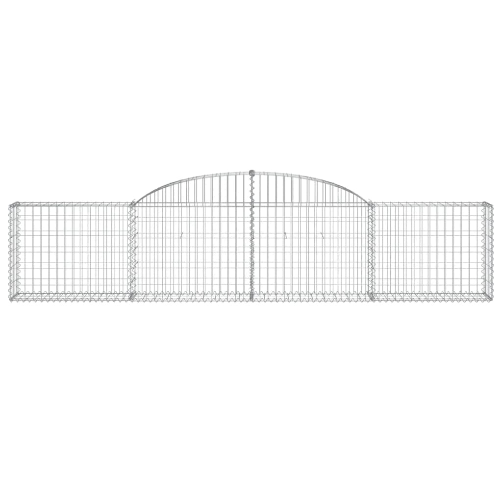 Cestas De Gaviones 11 Uds Forma De Arco Hierro 300x30x60/80 Cm_3