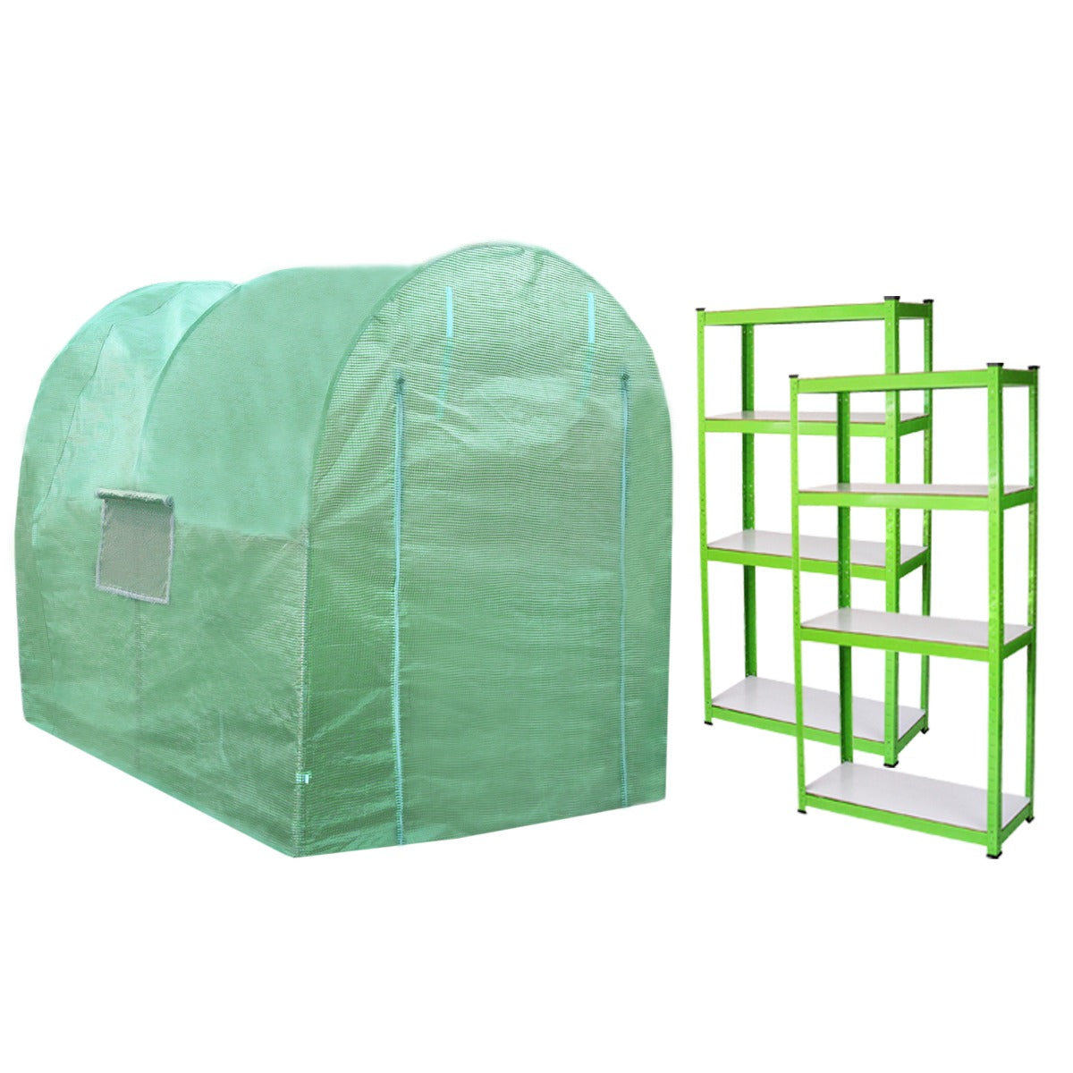 Invernadero Politúnel Con Estantería Galvanizada De Jardín Carpa De Cultivo 19mm 2 X 2.5m_0