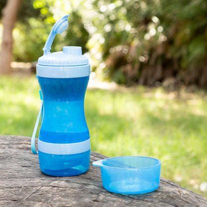 Botella Con Depósito De Agua Y Comida Para Mascotas 2 En 1 Pettap Innovagoods / Vetonek_4