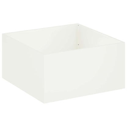 Macetero De Jardín 2 Uds. Blanco 60 X 60 X 40 Cm_2