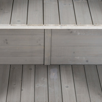 Cobertizo De Almacenamiento De Madera Outsunny 87x46,5x96,5cm Gris_3