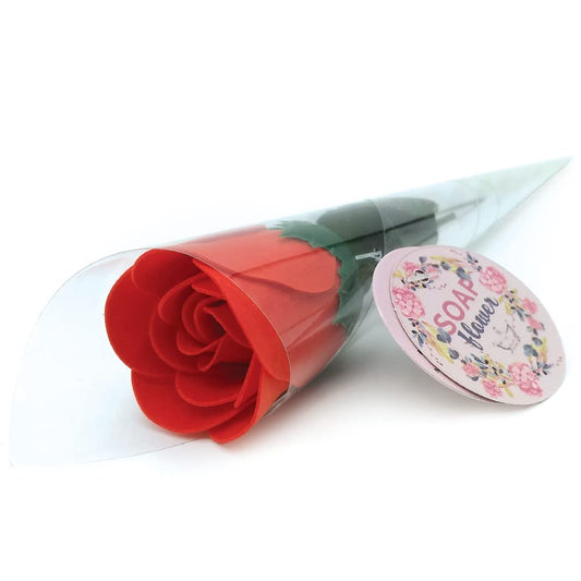 Rosa Con Pétalos De Jabón Aromático Para Baño Relajante (roja) - Regalo Original Para Días Especiales - Aroma Atalcado_0