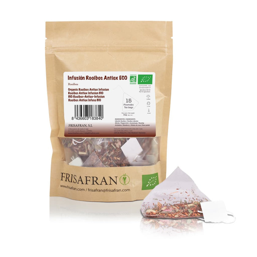 Infusión De Rooibos Antioxidante Ecológica En Pirámides | Calidad | Frisafran 30 Uds_0
