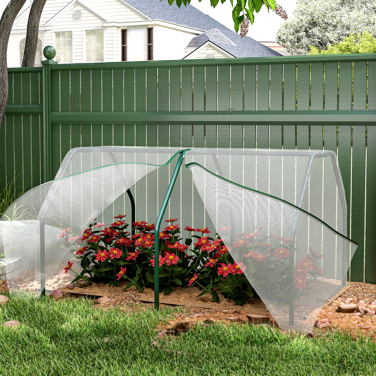 Invernadero De Terraza Para Cultivos Outsunny 100x70x60 Cm Blanco_3