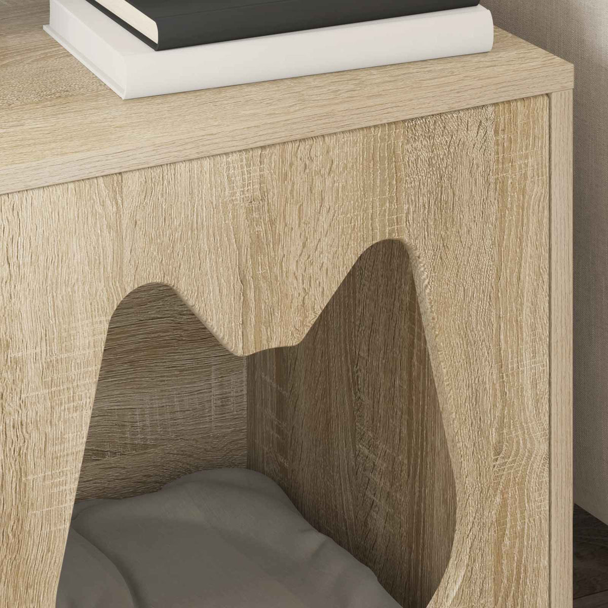 Casa Para Gatos Sonoma 42,5 X 40 X 53,5 Cm Madera De Ingeniería_3